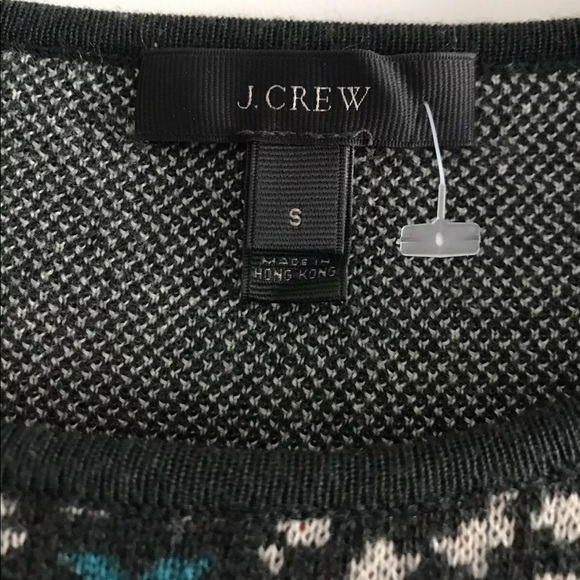 J.Crew | Sweater Womens Size Small Green Wool Long Sleeve Knotted Scarf Top - Picture 11 of 11